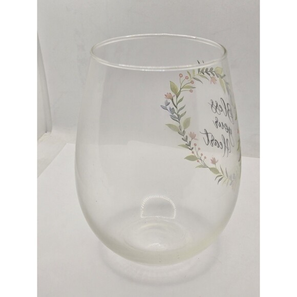 LARGE GLASS Goblet Bowl CANDLE HOLDER VASE - Bless Your Heart - Picture 4 of 7